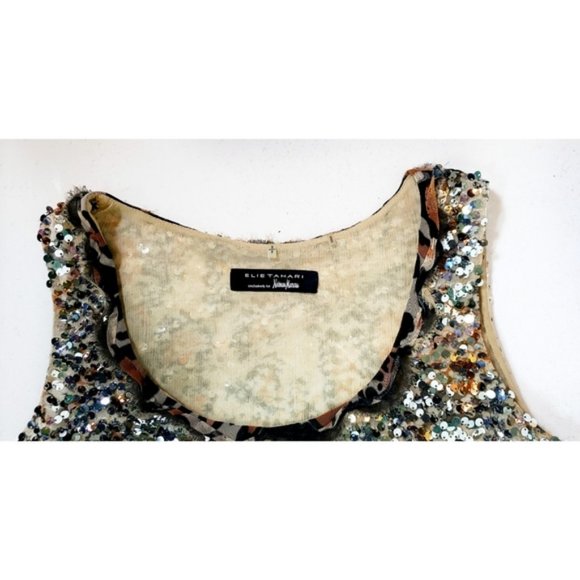 Bling Sequin Animal Print Tank Top Neiman Marcus - Picture 5 of 8